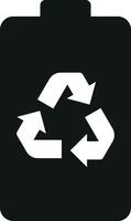 Battery recycling icon . Recycled battery lithium icon . illustration vector