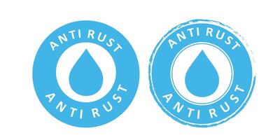 Anti Rust Symbols for Corrosion Prevention and Product Protection vector