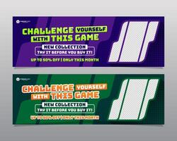 New game collection banner vector