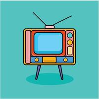 Retro TV Illustrations Nostalgia in Pixels vector