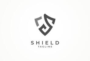 Initial Letter S Shield Logo vector