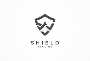 Initial Letter SW Shield Logo vector