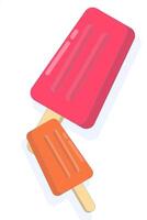 ice cream isolated on background, Minimalist flat . vector
