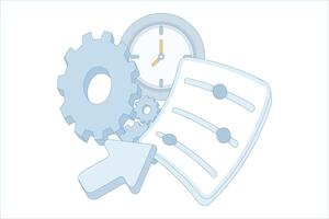 growth concept, optimization or improvement to increase productivity, Optimal utilization of resources to maximize output or best results, efficiency, utilizing hours to increase results. vector