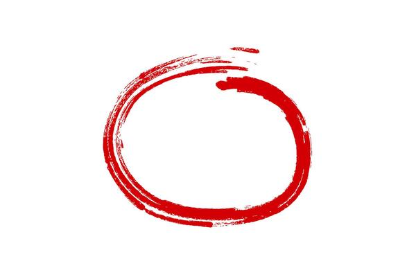 red circle brush stroke marker highlighter isolated on white background. For marker pen, pencil, logo and text check