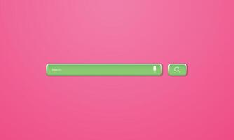Colorful 3d search bar template internet browser engine vector