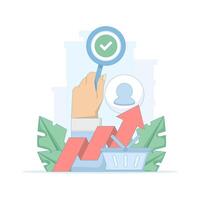 Growth illustration for business insights vector