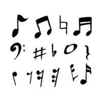 HandDrawn Musical Notes Collection vector