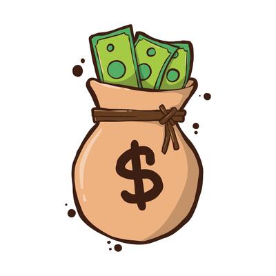 Money Bag Illustration Isolated