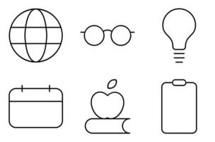 Line Icons for Modern Education and Student Projects vector