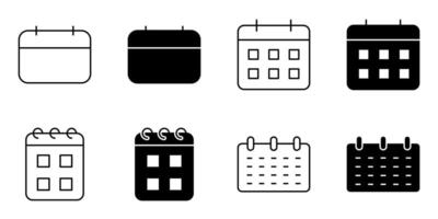 calendar, date, event icon set vector