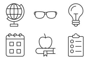 Thin Line Educational Tools Icon vector