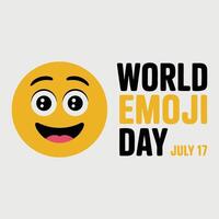 A cheerful and vibrant illustration celebrating World Emoji Day. vector