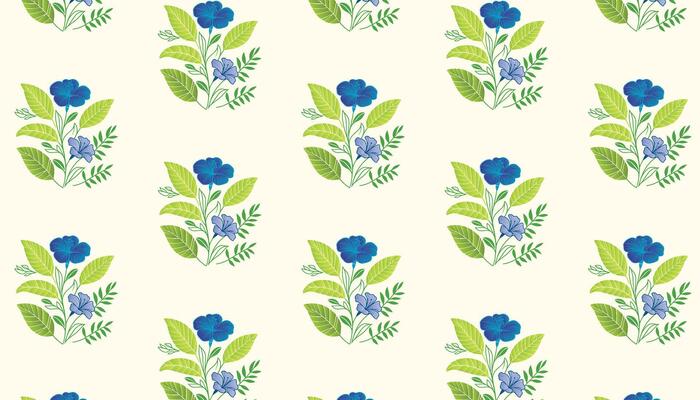 floral pattern with natural sketched outlines of flowers and stems for home decor items