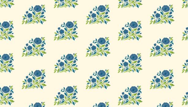 floral pattern with fine stem drawings and sketched rose details for product wrapping use vector