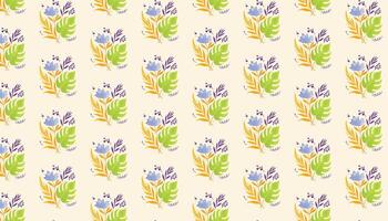 floral pattern built from elegant rose sketches and trendy leaf arrangements for packaging vector