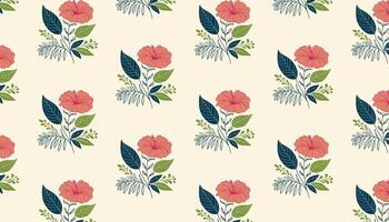 floral pattern with rose clusters and soft botanical sketch details for digital products vector