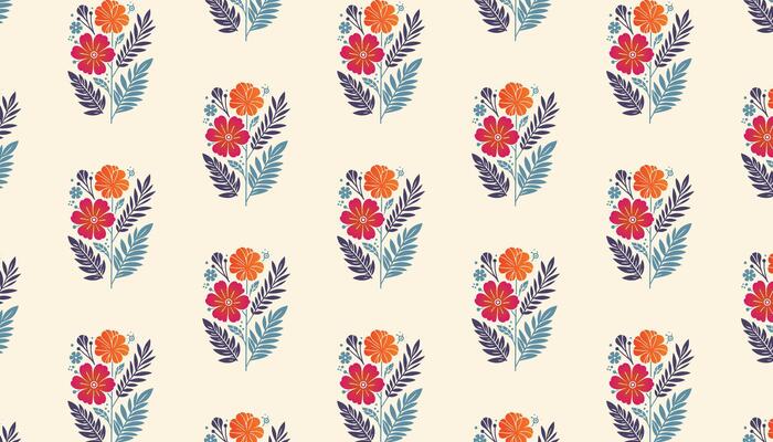 floral pattern featuring abstract contour florals and simple rose drawings for wallpapers