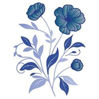 minimal botanical leaf and flower artwork in fine line format for digital art and nature themed home accents vector