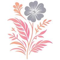 abstract floral composition featuring leafy botanical elements for fashion and soft interior textile displays vector