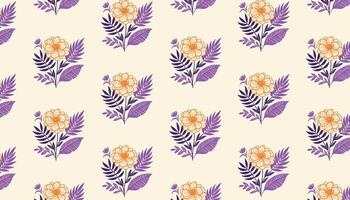 floral pattern showcasing modern floral forms and continuous botanical lines for cushions vector