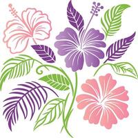 minimal floral artwork featuring cotton flower and leafy accents in a simple elegant botanical arrangement vector