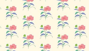 floral pattern built with elegant hand drawn florals and soft botanical accents for fashion vector