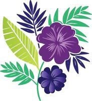 sketch style floral composition with botanical elements and cotton flower for elegant home and fashion design vector