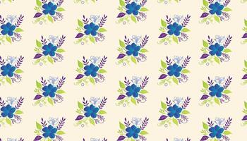 floral pattern with natural cotton inspired motifs and stylish leaf art for fashion textiles vector