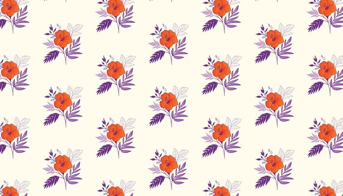 floral pattern with modern leaf elements and detailed rose shapes for digital textile work