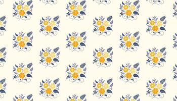 floral pattern featuring stylish floral contours and delicate leaf repeats for fabric prints vector