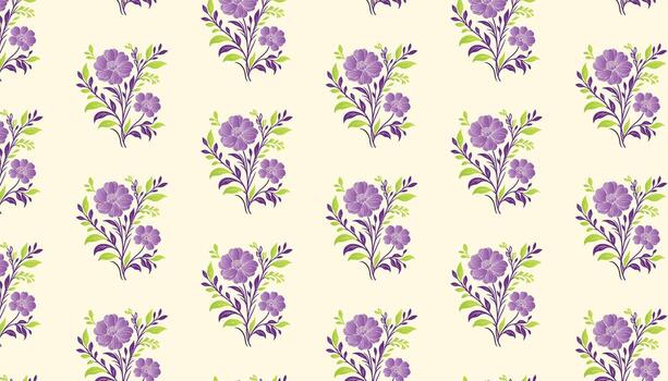 floral pattern using hand drawn rose forms and botanical sketches for digital textile artwork vector