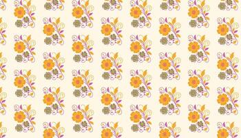 floral pattern with line art rose elements and soft leafy contours for fashion and decor vector