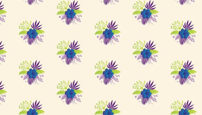 floral pattern with one line rose silhouettes and minimal botanical elements for product design