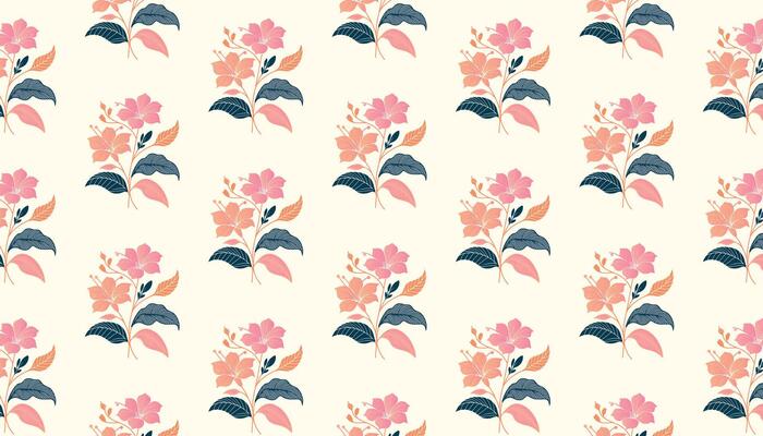 floral pattern composed of sketched rose clusters and abstract natural leaves for packaging