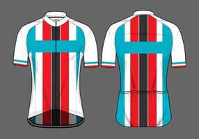 Cycling jersey design with colorful vertical stripes vector