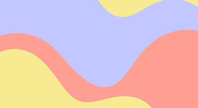 Soft pastel color waves create a gentle, abstract background design. vector
