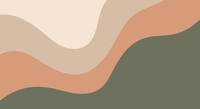 Earthy toned abstract background with flowing wave shapes and subtle curves vector