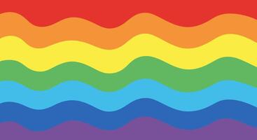 Bright rainbow color waves creating cheerful design background vector