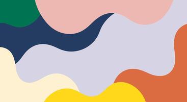 Playful background featuring organic shapes and flowing multicolored forms vector