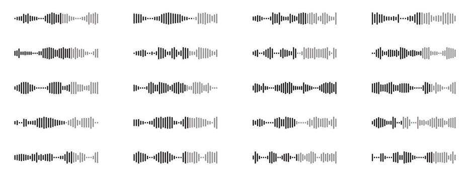 sonido ola diseño elementos. forma de onda modelo para música jugador, podcasts, móvil voz mensaje, transmisión vector