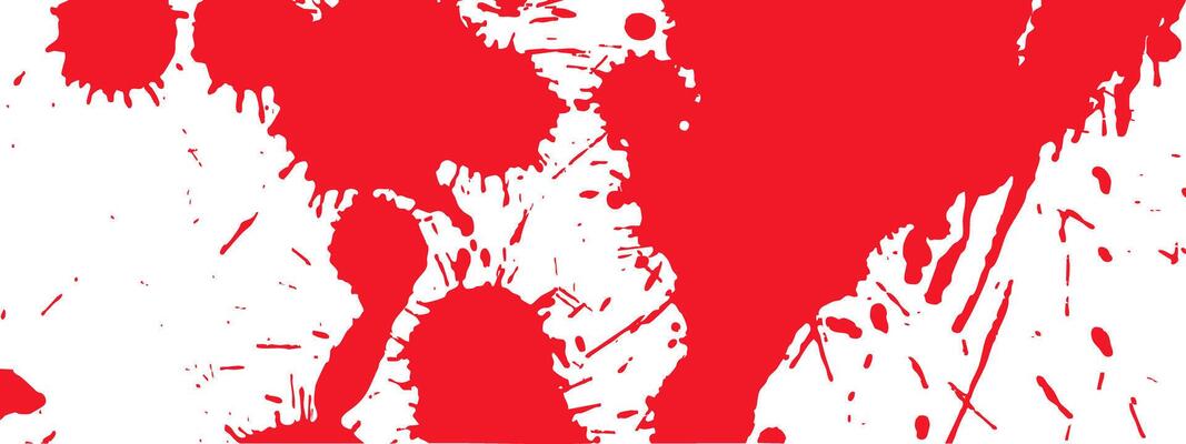 Bloody paint splatter texture, Red splashes, smudges, and spray stains for thriller or mystery themes.