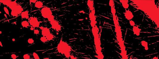 Blood smear and splash pattern, Red splashes, streaks, and drops for spooky backgrounds. vector