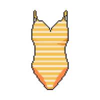 8 bit swimsuit icon, Pixel art object. Old school vintage game graphic. vector