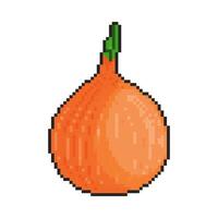 8 bit onion icon, Pixel art object. Old school vintage game graphics. vector