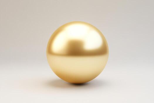 A spherical gold matcap material displays a glossy surface and subtle reflections against a neutral background, emphasizing its anime-inspired design photo