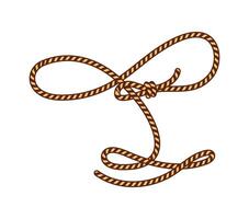 Cartoon groovy wild west western twisted lasso vector