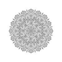 Flat ornamental Round Mandala Design vector