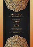 Wedding invitation for Kevin and Jessie vector
