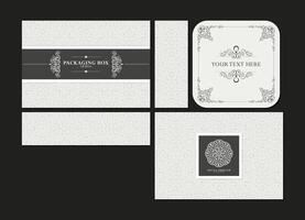 elegant packaging box design elements vector